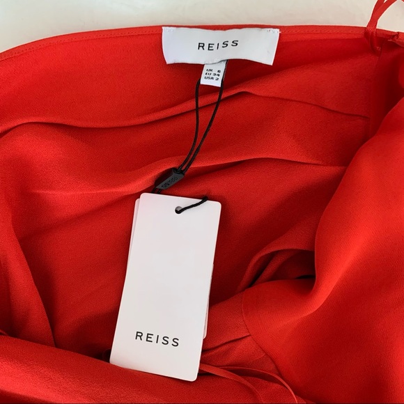 Reiss Tara Crossover Back Mini Dress in Red - Picture 12 of 16